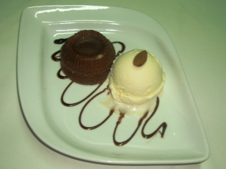Volcán de chocolate